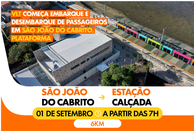 VLT inicia embarque e desembarque de passageiros em São João do Cabrito, Plataforma